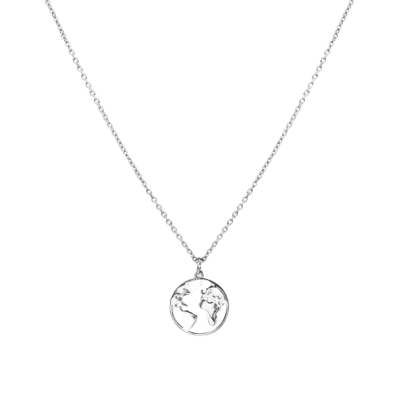 PURELEI Worldmap Kette Silber bei Outletpreise.com online bestellen