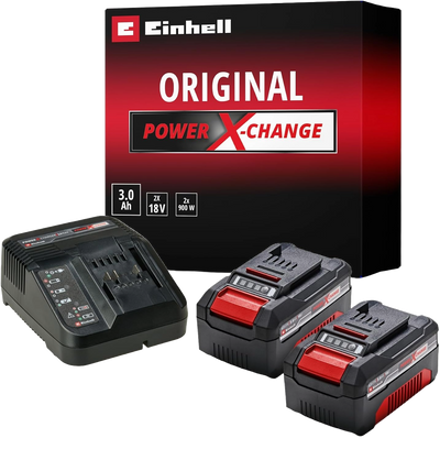 EINHELL Power X-Change Starter Kit 2x 3,0 Ah (18V) inkl. Ladegerät